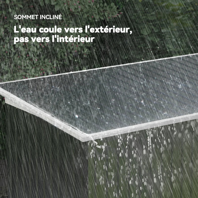 Abri de Jardin en Acier 3,6 m² 280 x 130 x 172 cm